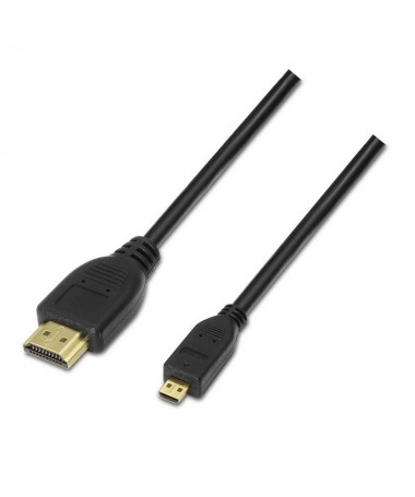 pAISENS 8211 Cable Micro HDMI alta velocidad HEC A Macho D Macho negro 08 metros compatibilidad 3D y Ethernet apto para Full HD