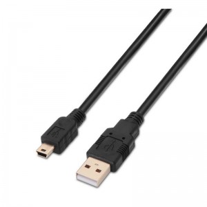 pul liCable USB 20 con conector tipo A macho en un extremo y mini USB 5 pines macho en el otro li liSe utiliza principalmente p