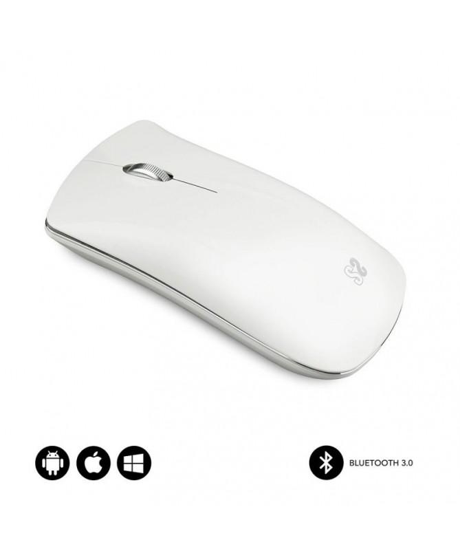 PRaton inalambrico Bluetooth 30 con borde de aluminio rueda metalizada y bateria recargable por USB Compatible con dispositivos PRaton inalambrico Bluetooth 30 con borde de aluminio rueda metalizada y bateria recargable por USB Compatible con dispositivos