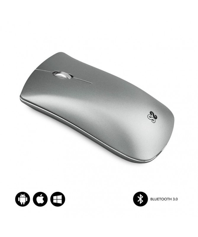PRaton inalambrico Bluetooth 30 con borde de aluminio rueda metalizada y bateria recargable por USB Compatible con dispositivos PRaton inalambrico Bluetooth 30 con borde de aluminio rueda metalizada y bateria recargable por USB Compatible con dispositivos