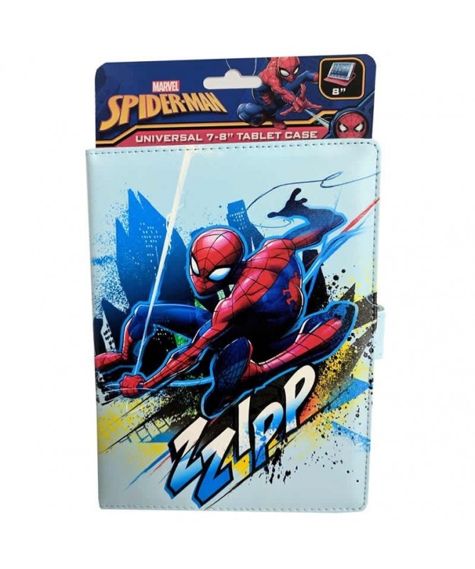 pul liFunda con exterior efecto de cuero con diseno de Spider Man li liMultiples posiciones para visualizacion de tabletas li l pul liFunda con exterior efecto de cuero con diseno de Spider Man li liMultiples posiciones para visualizacion de tabletas li l