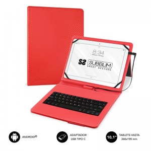 pul liTeclado integrado con funda para Tablet de hasta 101 li liCompatible con dispositivos Android 40 o posterior li liConecto