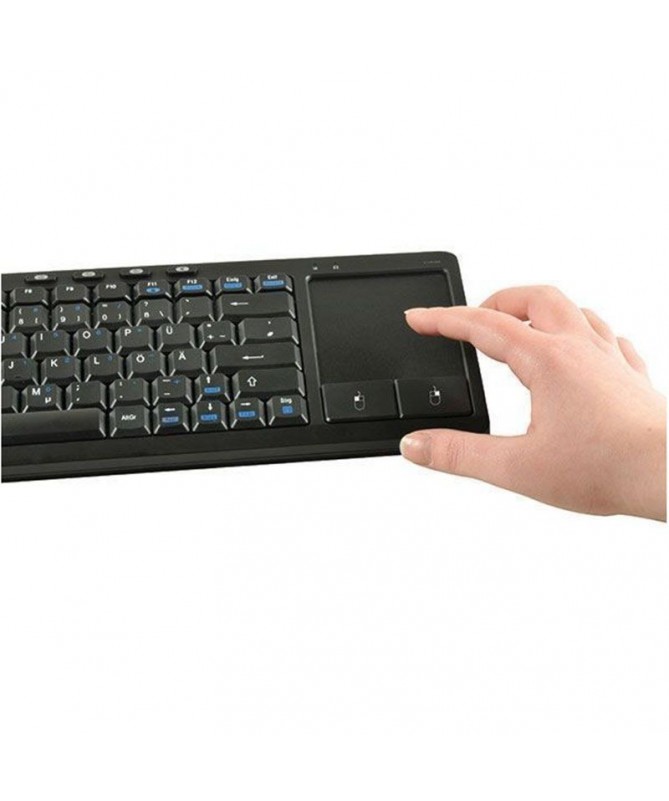 pul liTeclado inalambrico con touchpad de gran tamano 9 cm negro li liBotones adicionales de raton li liCarcasa compacta Apr pul liTeclado inalambrico con touchpad de gran tamano 9 cm negro li liBotones adicionales de raton li liCarcasa compacta Apr
