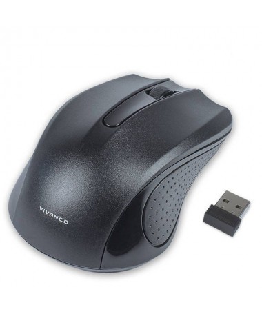 ppEl mouse inalambrico convence por su diseno ergonomico El receptor USB de tamano pequeno se puede almacenar debajo del mouse 