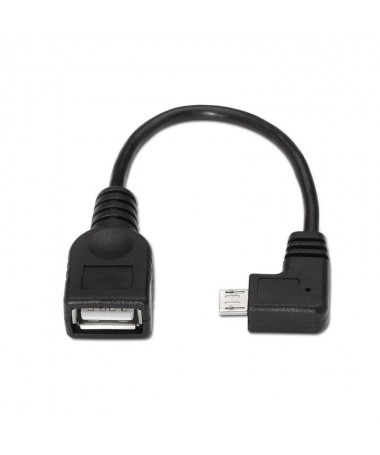 pul liCable USB 20 OTG con conector acodado tipo Micro USB B macho en un extremo y tipo USB A hembra en el otro li liUSB On The