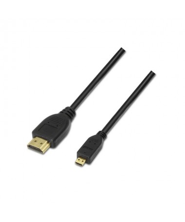 pul liCable HDMI alta velocidad con Ethernet V14 con conector tipo A macho en un extremo y conector tipo D Micro HDMI en el otr