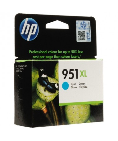 ph2Cartucho de tinta cian HP 951XL Officejet h2 pul liEl cartucho de tinta cian HP 951XL Officejet imprime con color de calidad