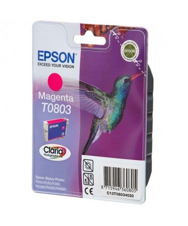 Cartucho de tinta Epson T0803brph2Especificaciones Tecnicas h2 pulliColor Magenta liliCapacidad 74Ml li ulph2Compatible h2 pull
