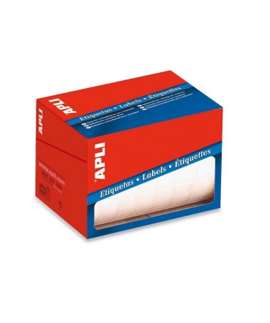 ppRollo etiquetas blancas para escritura manual pulliMedidas 16 x 22mm liliCantidad 4200 liliColor Blanco liliForma Rectangular