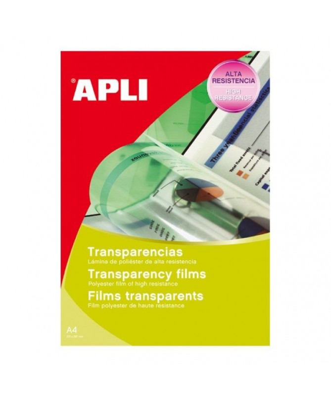pul liTransparencias de poliester tamano A4 de grosor 100 µm aptas para impresoras laser Cada pack contiene 100 transparencias pul liTransparencias de poliester tamano A4 de grosor 100 µm aptas para impresoras laser Cada pack contiene 100 transparencias