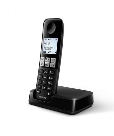 pEl telefono inalambrico D250 de Philips dispone de HQ Sound y una pantalla grande y nitida con un diseno estilizado y ergonomi