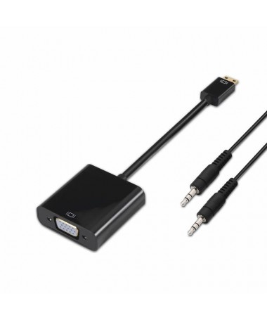 pul liConversor Mini HDMI a SVGA y audio con conector Mini HDMI macho en un extremo y conector D sub HDB15 hembra y Jack 35 hem