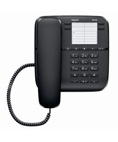 ph2El telefono de sobremesa con cable estandar h2Hacer y recibir llamadas es muy sencillo con el DA310 de Gigaset Las 4 teclas 