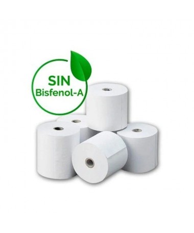 pPaquete 8 rollos papel termico BPA free libre de bisfenol A 80 x 60mmbr p