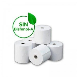 pPaquete 8 rollos papel termico BPA free libre de bisfenol A 80 x 55mmbr p