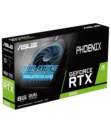 pLa ASUS Phoenix GeForce RTX8482 3050 deriva su nombre de una salida de alto rendimiento en un paquete robusto Un solo ventilad