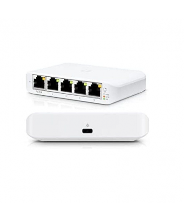 ph2Switch UBIQUITI 5p Gbit Poe USW Flex Mini h2Conmutador Gigabit gestionado de forma inteligente Ofrece 5 puertos Ethernet RJ4