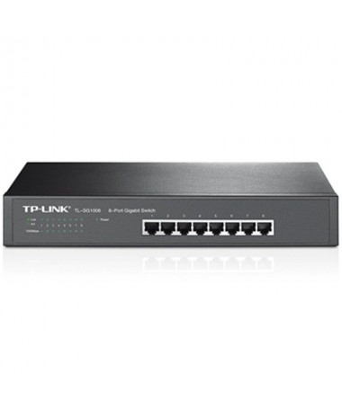 pEl TL SG1008 de TP LINK es un switch de sobremesa con 8 puertos Gigabit que le permite migrar facilmente su red a la tecnologi