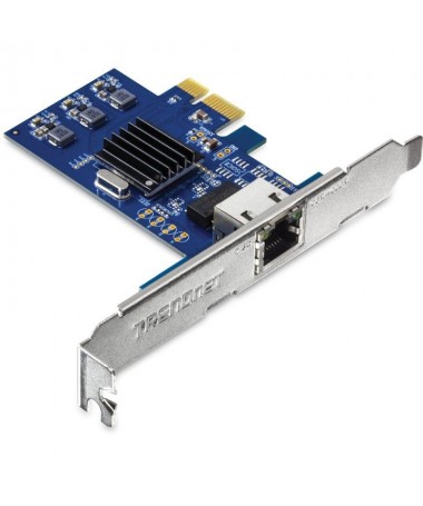 pEl Adaptador de red PCIe a 25GBASE T de TRENDnet modelo TEG 25GECTX convierte una ranura PCI Express libre en un puerto Ethern