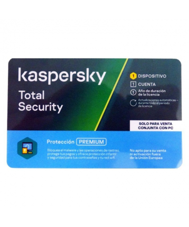 pul liLicencia Kaspersky Total security 2021 li liVenta en formato Tarjeta li li1 Dispositivo li liVenta conjunta con PC li ul 