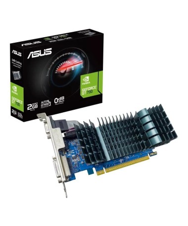 ph2Tarjeta grafica de bajo perfil ASUS GeForce GT 730 2GB DDR3 EVO para compilaciones HTPC silenciosas h2ul liEl enfriamiento p