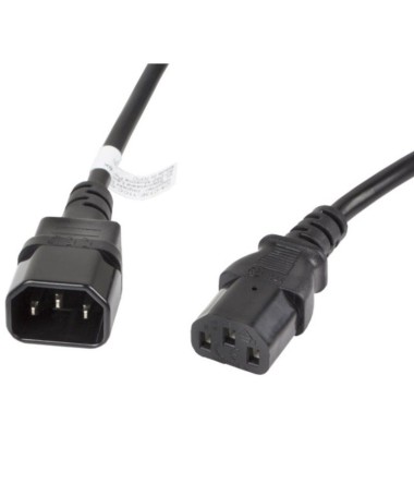 pEl cable de extension de alimentacion IEC 320 C13 a IEC 320 C14 de Lanberg esta disenado especificamente para conectarse a fue
