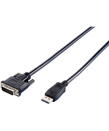 Cable Adaptador DisplayPort Macho a DVI D Macho de doble enlace