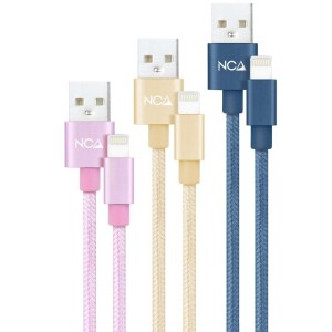 ph23 Cables Lightning a USB 20 Lightning M USB A M Rosa Dorado y Azul Pacifico 1 m h23 Cables Lightning con conector tipo Light