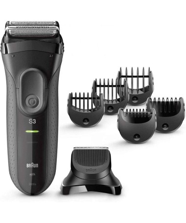 pLa afeitadora electrica recargable de laminas Braun Series 3 ShaveStyle es la herramienta de afeitado 3 en 1 ideal Elige entre