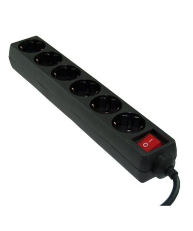 pRegleta 3go con 6 tomas de tipo Schuko con inclinacion de 45º Dispone de interruptor luminoso con tacto rigido cable de alime