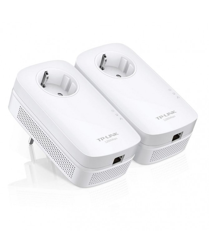 Utilizando el circuito electrico existente en su hogar el kit de inicio TL PA8010P KIT Passthrough Gigabit AV1200 de TP LINK co Utilizando el circuito electrico existente en su hogar el kit de inicio TL PA8010P KIT Passthrough Gigabit AV1200 de TP LINK co