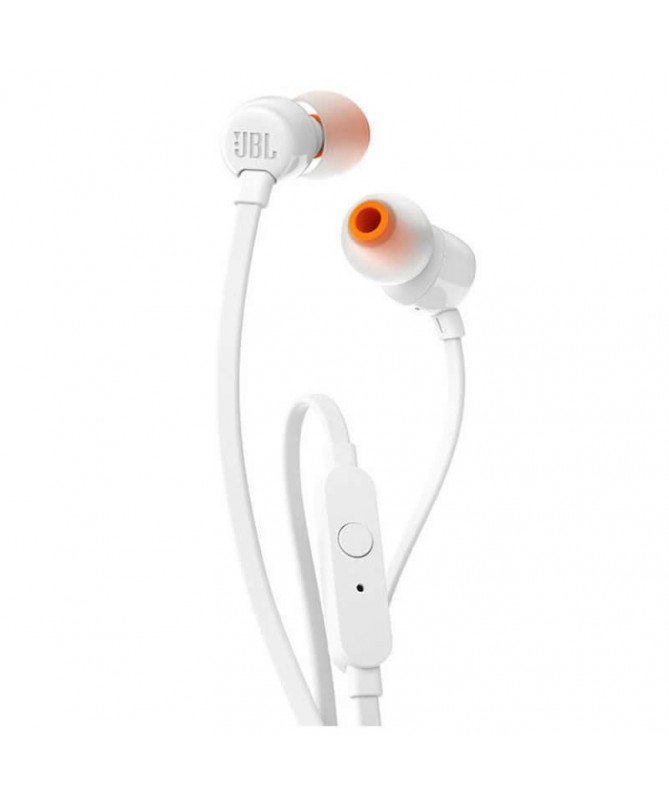 pLos auriculares intrauditivos JBL T110 son ligeros comodos y compactos Bajo la resistente carcasa del auricular un par de cont pLos auriculares intrauditivos JBL T110 son ligeros comodos y compactos Bajo la resistente carcasa del auricular un par de cont